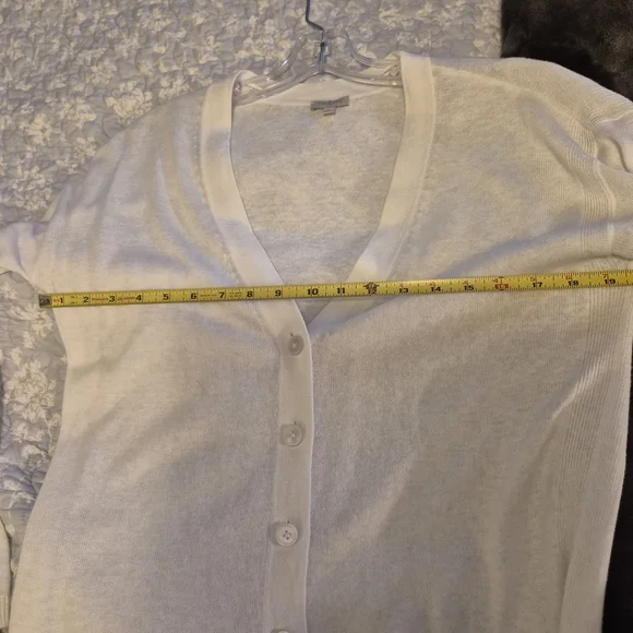 Talbots White V-Neck Button Cardigan - Picture 5 of 6